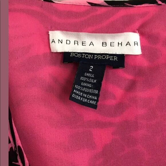 *Boston Proper* 💯 SILK Ruffled Lined Zebra Print Dress Sz 2 EUC - Picture 5 of 7